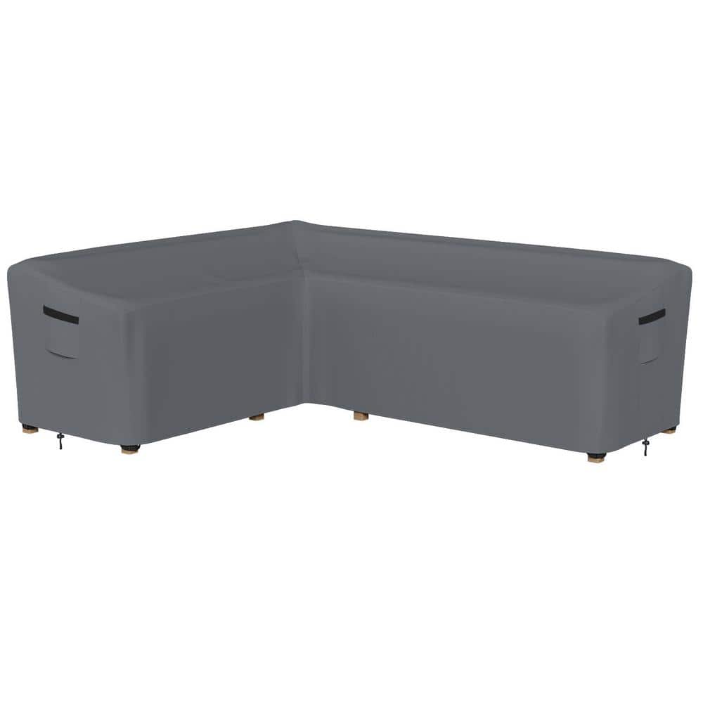 Patio Left Facing L-Shaped Sectional Cover, Heavy-Duty Waterproof UV-Resist