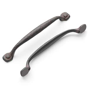 Refined Rustic Collection 6-3/4 in. (160 mm) Center-to-Center Rustic Iron Cabinet Door and Drawer Pull