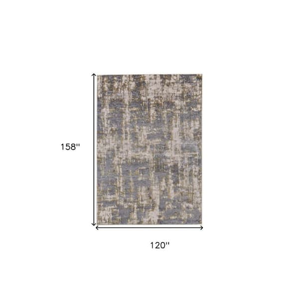 2 ft. x 8 ft. Gray Abstract Area Rug