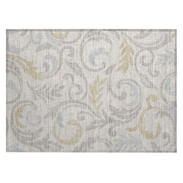Chantille Machine Washable Indoor/Outdoor Abstract ACN3102 Ivory 3 ft. x 4 ft. Area Rug