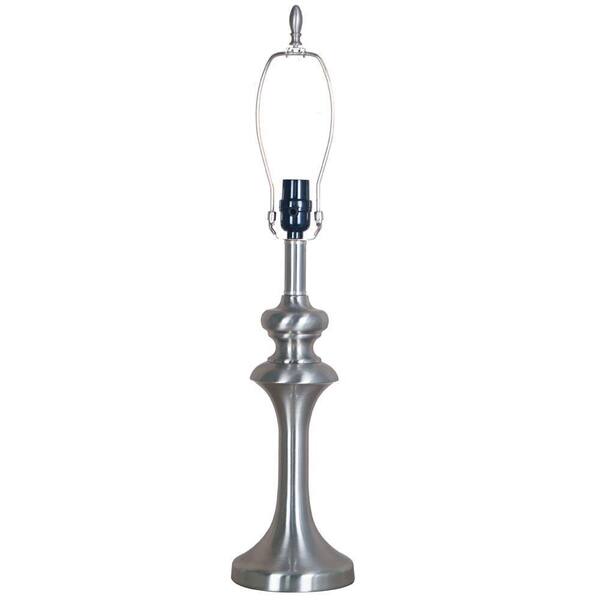 Hampton Bay Mix and Match 26 in. Brushed Steel Round Table Base - Title 20