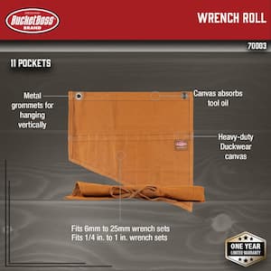 11-Pocket 18 in. Wrench Roll Tool Bag