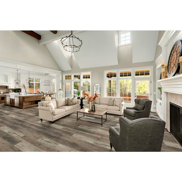 Tybee Wood 12 MIL x 7 in. W x 48 in. L Waterproof Click Lock Luxury Vinyl Plank Flooring (23.8 sq. ft. /Case)