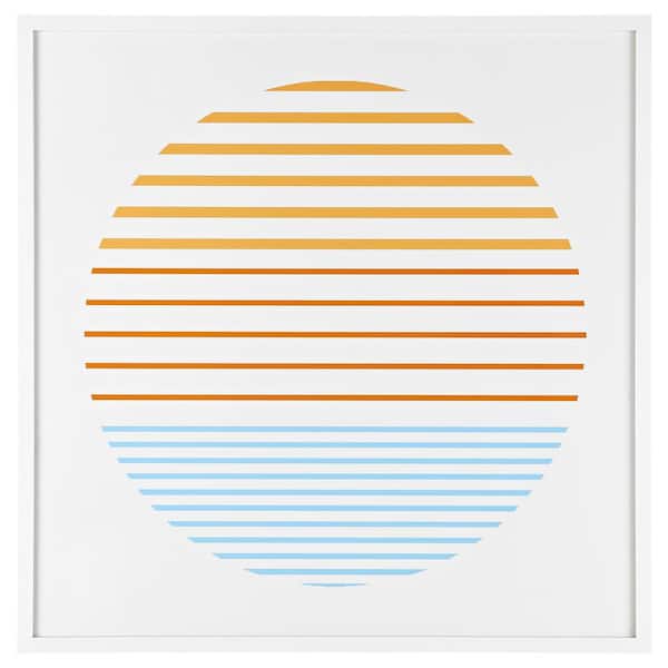 SAFAVIEH Linear Horizon Framed Mixed Media Abstract Wall Art 4 in. x 27 in.