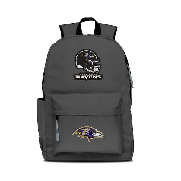 Mojo 17 in. Gray Baltimore Ravens 2-Logo Campus Laptop Backpack