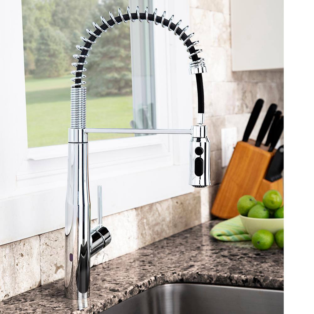 Brushed Bronze Touchless Pull Down Kitchen Faucet with Spray