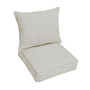25 in. x 25 in. x 30 in. Deep Seating Outdoor Pillow and Cushion Set in Sunbrella Canvas Granite