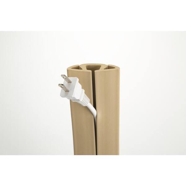 UT Wire - 15 ft. Cord Protector with 3-Channels, Beige