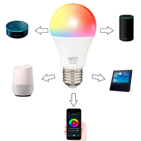 Smart LED Light Bulb 10 W, 1000 LM, WiFi Bulbs E27, Fitop, Dimmable, Warm  White, Cool White and Multicoloured Light, Compatible with Alexa/Google  Assistant/Siri, 2200 K - 6500 K WiFi Smart Bulb