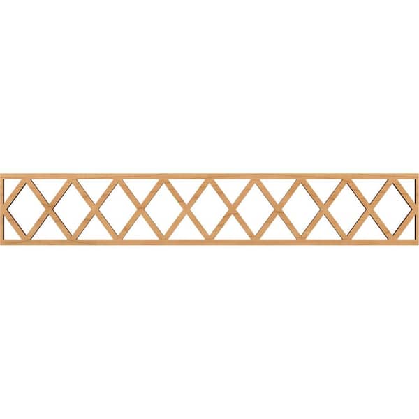 Ekena Millwork Wolford Fretwork 0.375 in. D x 46.625 in. W x 8 in. L Maple Wood Panel Moulding