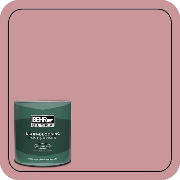 BEHR ULTRA 1 qt. #S140-4A Dusty Rose Extra Durable Semi-Gloss Enamel Interior Paint and Primer