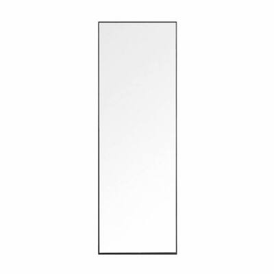 59 in. x 15.7 in. Rectangle Wall-Mounted Mirror with Black Aluminum Alloy Frame