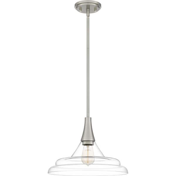 Quoizel Grayton 1-Light Brushed Nickel Pendant