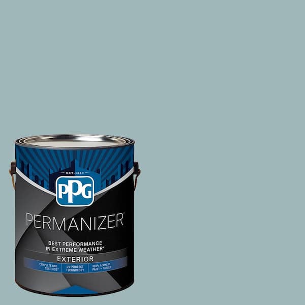 PERMANIZER 1 gal. PPG1035-3 Blue By You Flat Exterior Paint
