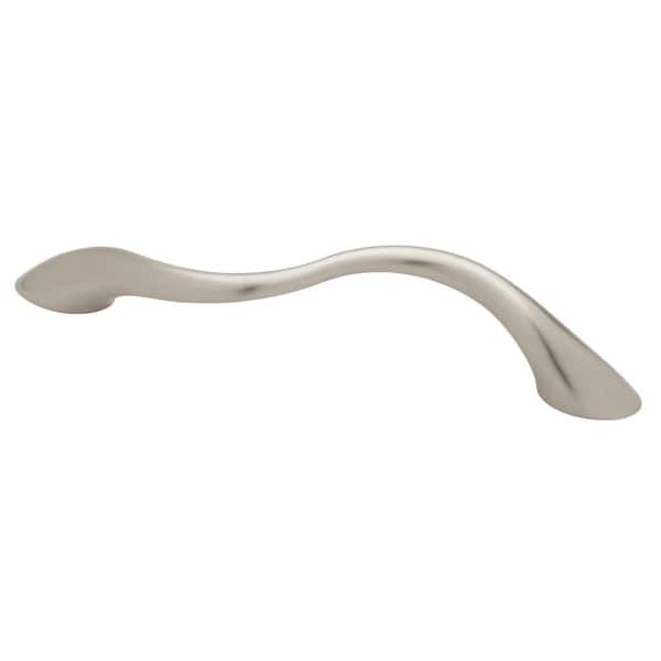 Liberty Fusilli 5-1/16 in. (128mm) Center-to-Center Satin Nickel Wavy Drawer Pull