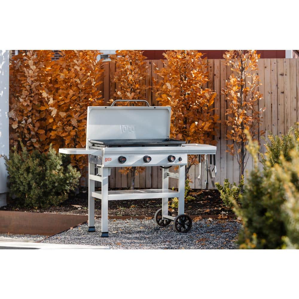 LoCo Cookers 36" Chalk 3-Burner Propane Gas Grill with SmartTemp