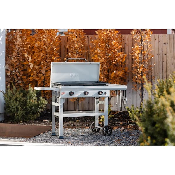 LOCO - 36 in. 3-Burner Classic SmartTemp Propane Flat Top Grill/Griddle in Chalk Finish