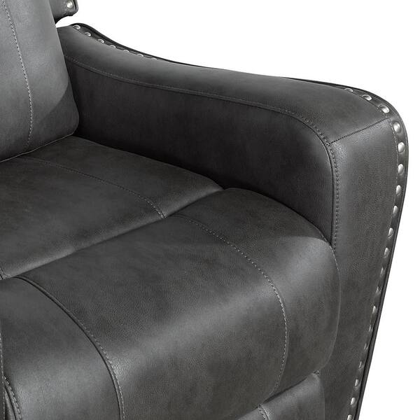 ムク　sar Lazzara Cadmus 72 in W Microfiber Fabric 2-Seater Power Double