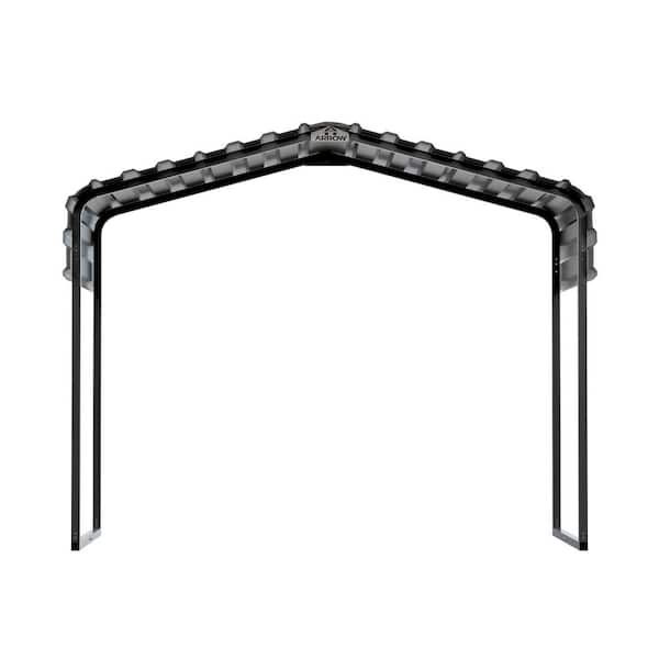Arrow 10 ft. W x 6 ft. D x 7 ft. H Eggshell Galvanized Steel Carport, Car Canopy and Shelter