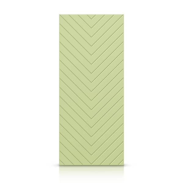 CALHOME 24 in. x 80 in. Hollow Core Sage Green Stained Composite MDF Interior Door Slab