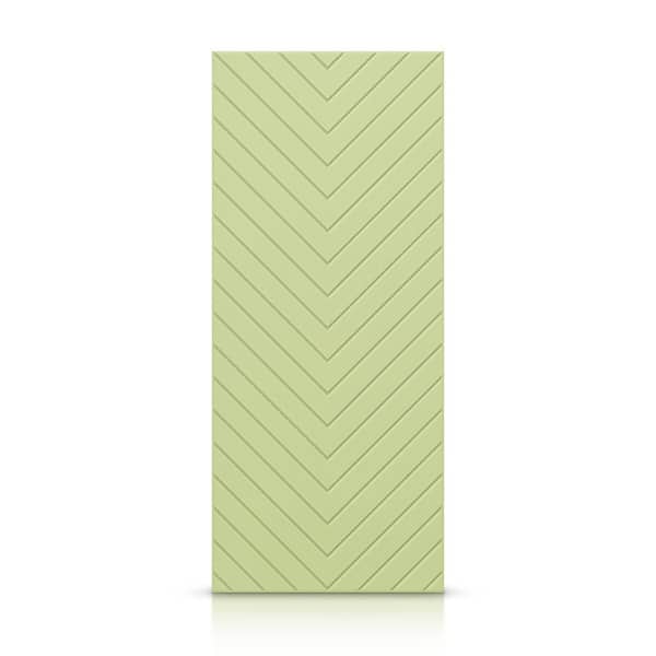 CALHOME 30 in. x 96 in. Hollow Core Sage Green Stained Composite MDF Interior Door Slab