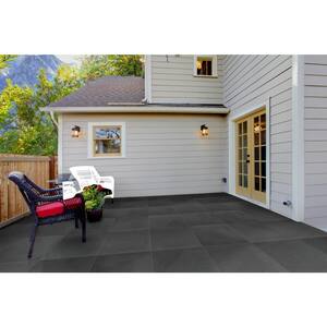 Montauk Black 24 in. x 24 in. Gauged Slate Floor and Wall Tile (20 pieces / 80 sq. ft. / pallet)