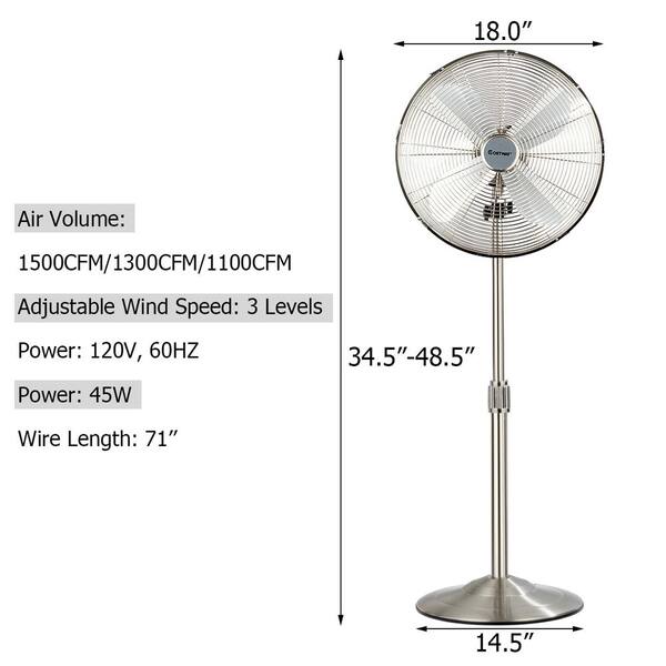 Adjustable-Height 48.5 in. metal popular fan