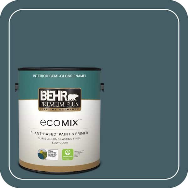 1 gal. #PPU13-19 Observatory Semi-Gloss Enamel EcoMix Plant-Based Interior Paint & Primer