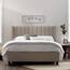 Brookside Adele Light Brown Oat Upholstered King Platform Bed Frame ...