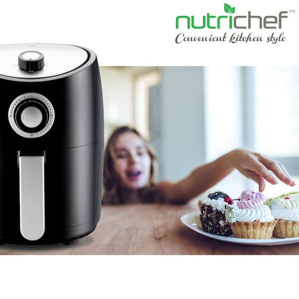 NutriChef Black Countertop Air Fryer Oven Cooker Healthy Kitchen Convection  Air Fry Cooking PKAIRFR18 - The Home Depot