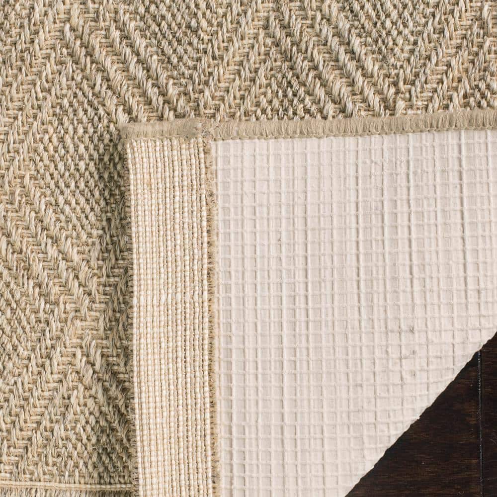 Palm Beach Sand Geometric Hand-Knotted Sisal Accent Rug
