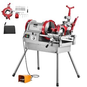 Thread Cutter Machine Single Phase SKYSHALO 750W 28RPM Electric Threading Cutting Machine, 1/2 to 2 in ...