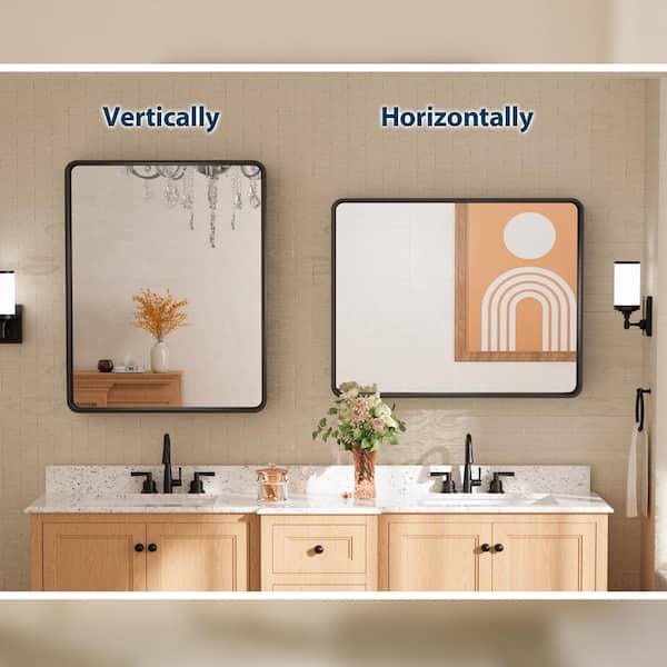 TETOTE 24 in. W x 30 in. H Rectangular Aluminum Framed Wall Mount