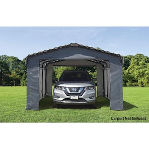 12 ft. W x 20 ft. D Enclosure Kit for Carport with Convenient Drive-Through Access and Heat-Sealed Seams