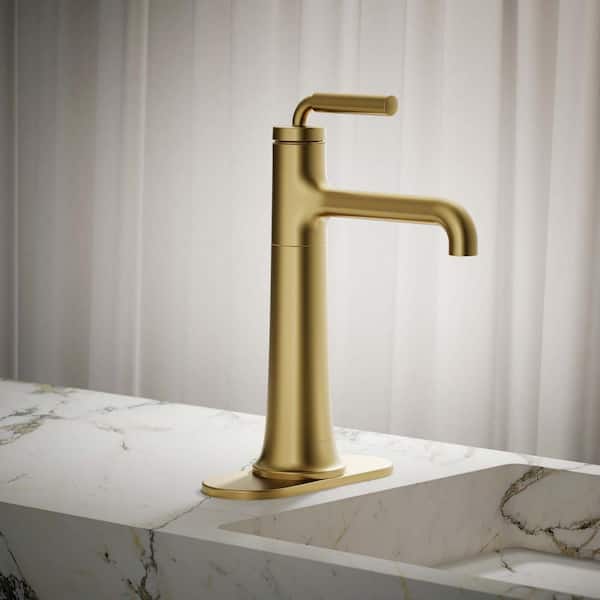 Tone Tall Single Handle Bathroom Sink Faucet 1.0 GPM in Vibrant Brushed Moderne Brass