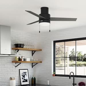 Brunner 52 in. Indoor Matte Black Ceiling Fan with Light Kit Included