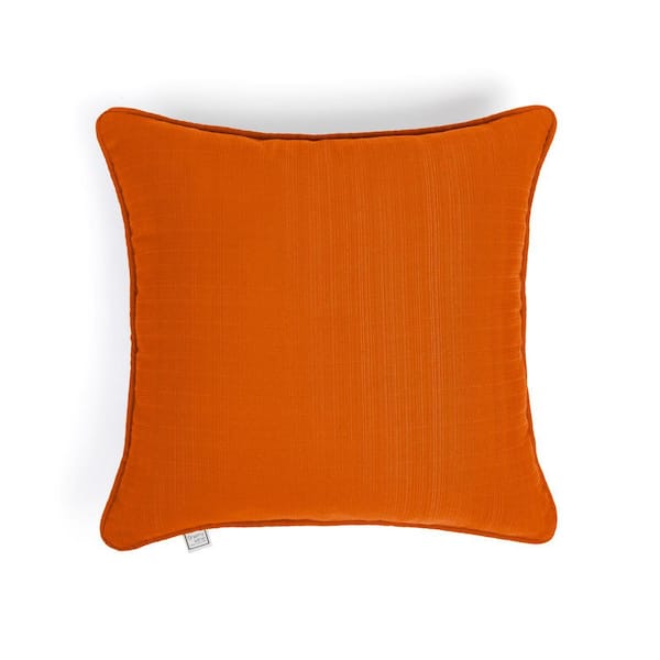 Sunrise Indoor/ Outdoor Cayenne Corded Square Throw Pillow 18 in. x 18 in. (Set of 2)