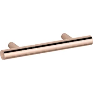 Purist 3 in. (76 mm) Center-to-Center Vibrant Rose Gold Cabinet Bar Pull