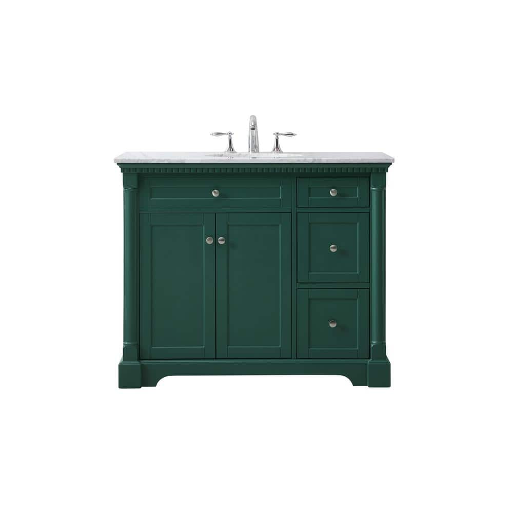 Simply Living 42 in. W x 21.5 in. D x 35 in. H Bath Vanity in Green with Ca