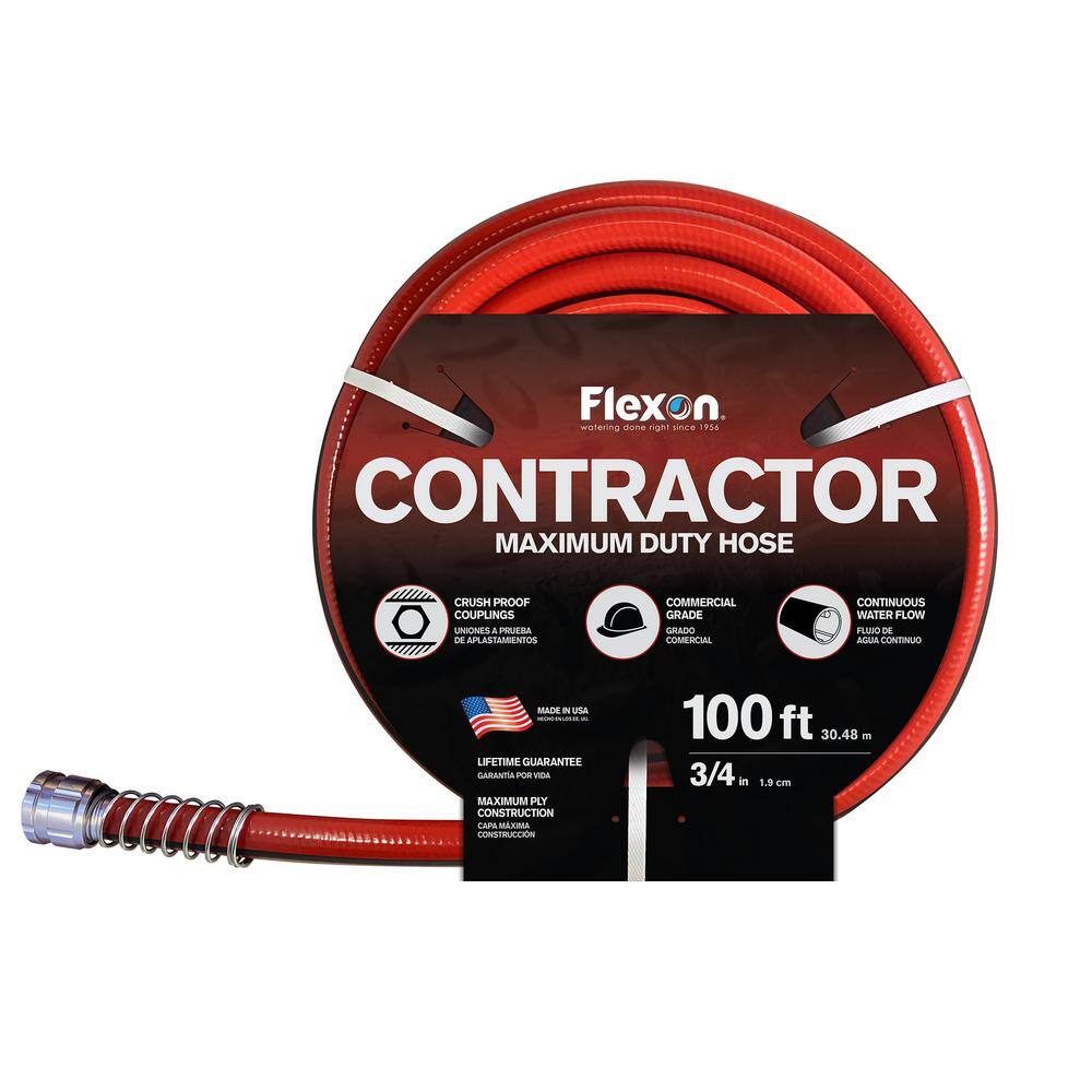 Flexon Premium 3/4 in. Dia x 100 ft. Contractor Grade Water Hose