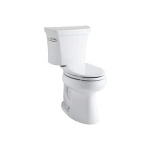 Highline 12 in. Rough In 2-Piece 1.28 GPF Single Flush Elongated Toilet in White Seat Not Included