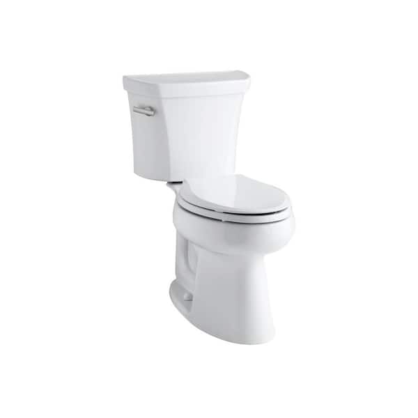 KOHLER Highline 12 in. Rough In 2-Piece 1.28 GPF Single Flush Elongated Toilet in White Seat Not Included