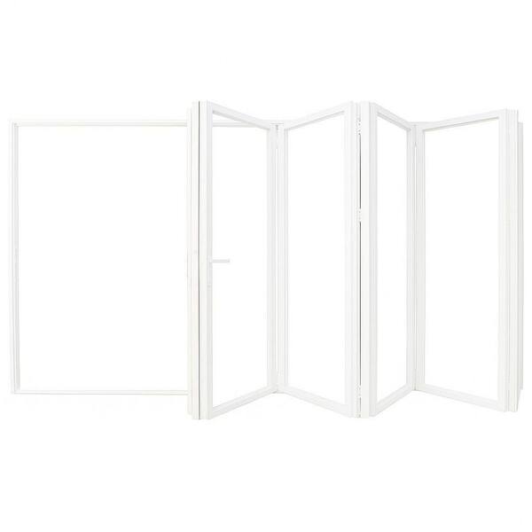 TEZA DOORS Teza 85 Series 180 in. x 96 in. White Left to Right
