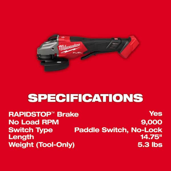 PXC 18-Volt Cordless 4.5 in., 8500 RPM Angle Grinder/Cutoff Tool for Grinding and Cutting (Tool Only)