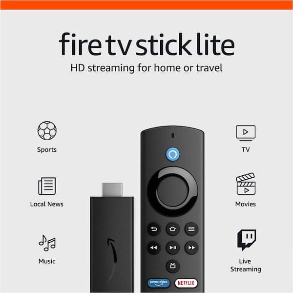 Amazon Fire TV Stick Lite with latest Alexa Voice Remote Lite (no