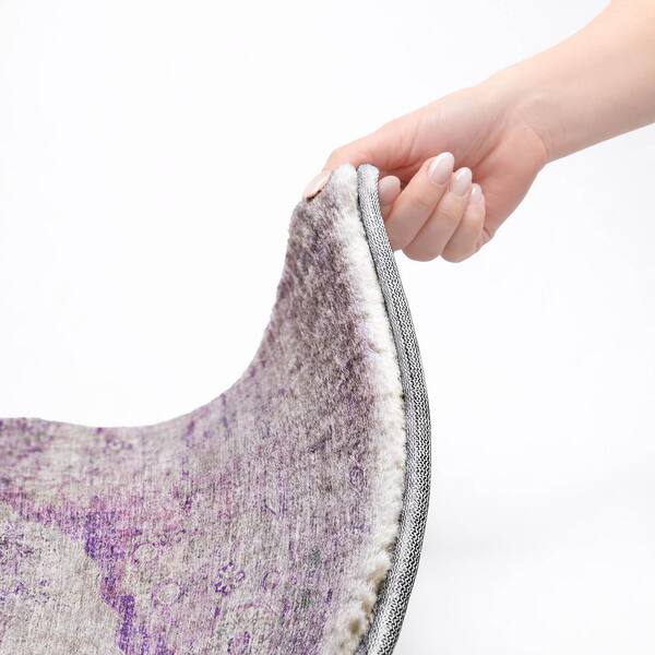 Dream Shag Premium Machine Washable Abstract ADS675 Purple 2 ft. x 3 ft. Accent Rug