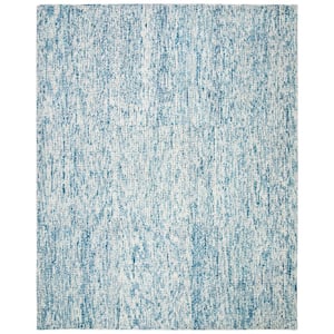 Abstract Ivory/Navy 8 ft. x 10 ft. Geometric Area Rug