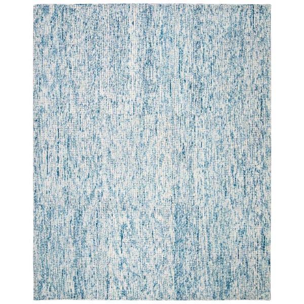 SAFAVIEH Abstract Ivory/Navy 8 ft. x 10 ft. Geometric Area Rug