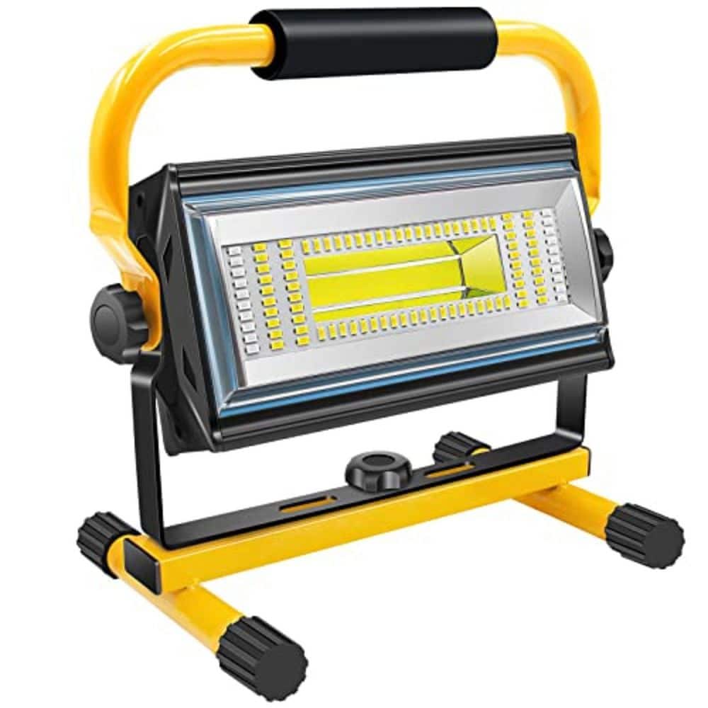 100-Watt Rechargeable 5-Volt 7000 Lumen COB LED Portable Work Light with Stand Adjustable Dimmable Flood Light price history on PriceWatchPro