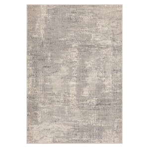 Cypress Cream 2 ft. 1 in. x 3 ft. 8 in. Modern Contemporary Abstract Painterly Area Rug